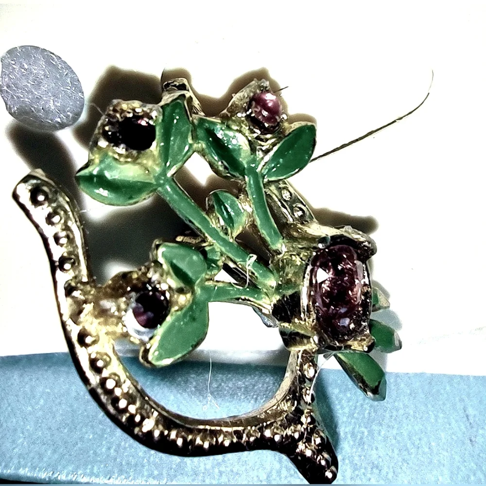 Vintage Wishbone & Flower Bouquet Brooch